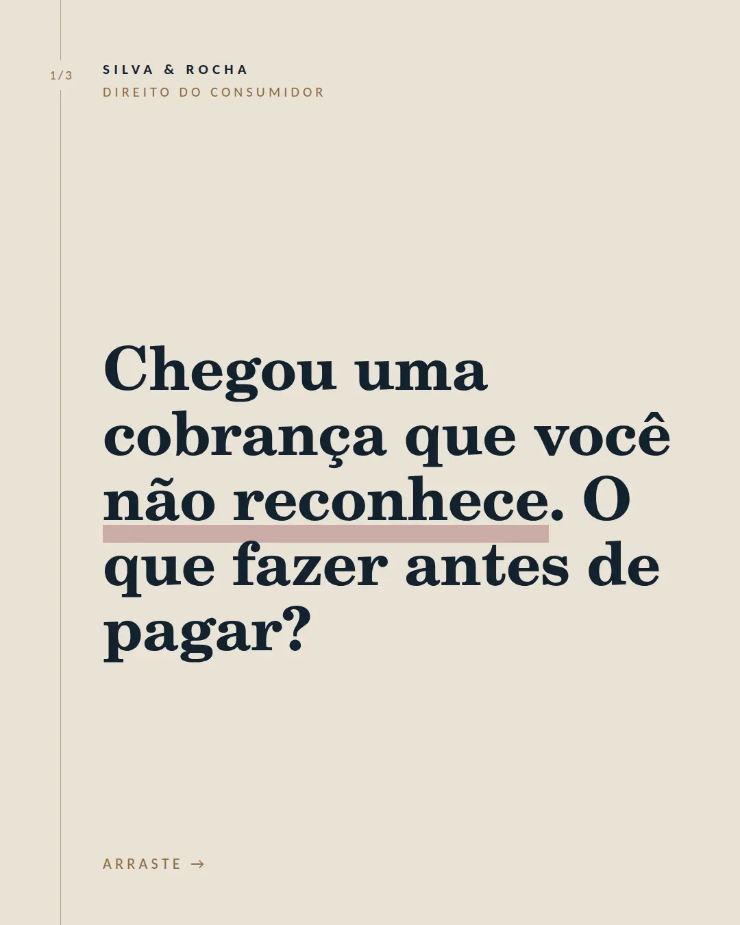 Capa de carrossel produzida para Advocacia
